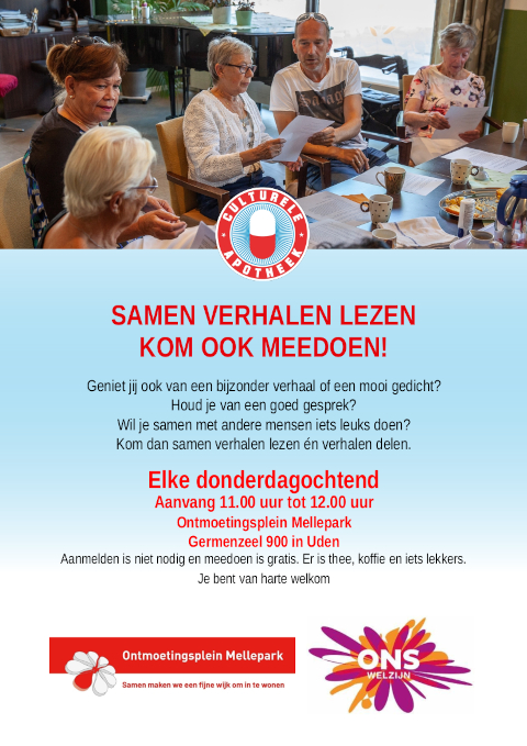 Flyer samen verhalen lezen